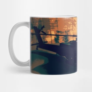 Apache Helicopter Vintage Style Poster Mug